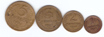 1,2,3,5 копеек 1937 года (VF)