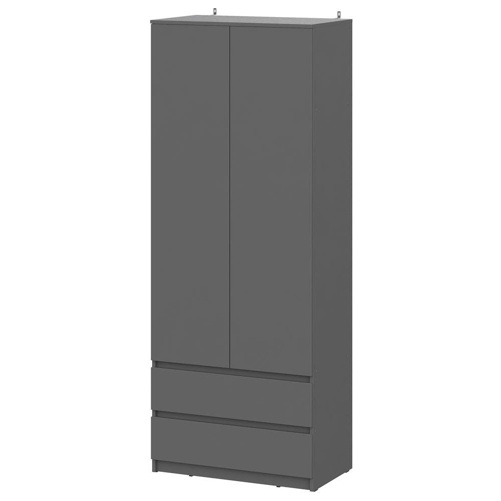 ДЕНВЕР Шкаф двухстворчатый с ящиками графит