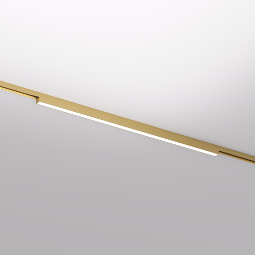 DK5752-SB Светильник для трека SHINE LINEAR со светодиодом, L601*W19*H27, 48V DC, 24W, RA?90, 3000K, IP20, сатинированная латунь, алюминий