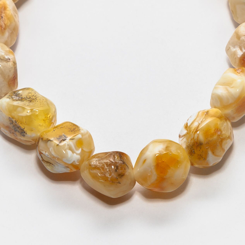 Браслет из лечебного натурального янтаря пейзажного матового, бусины 10-11 мм. Янтарь натуральный калининградский