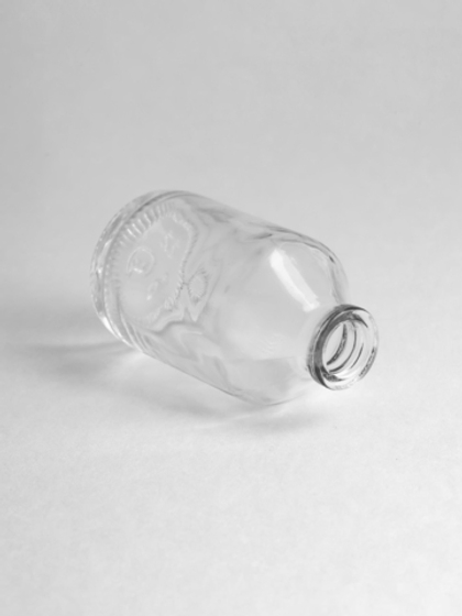 Флакон прозрачный стеклянный 50 мл горловина 20