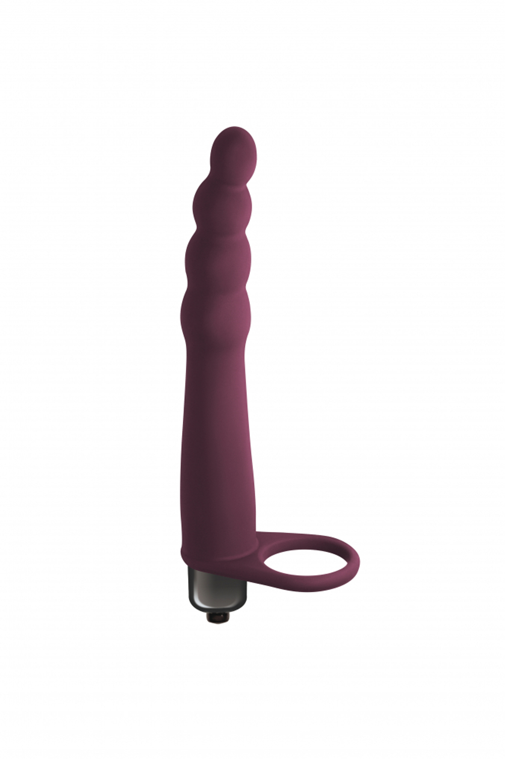 Вибронасадка для двойного проникновения Pure Passion Bramble Wine red