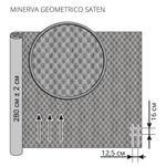 Портьерная ткань Siesta арт. Minerva Geometrico Saten col. azul (высота 280 см, Испания)