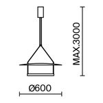 Подвесной светильник Maytoni MOD280PL-L30B3K