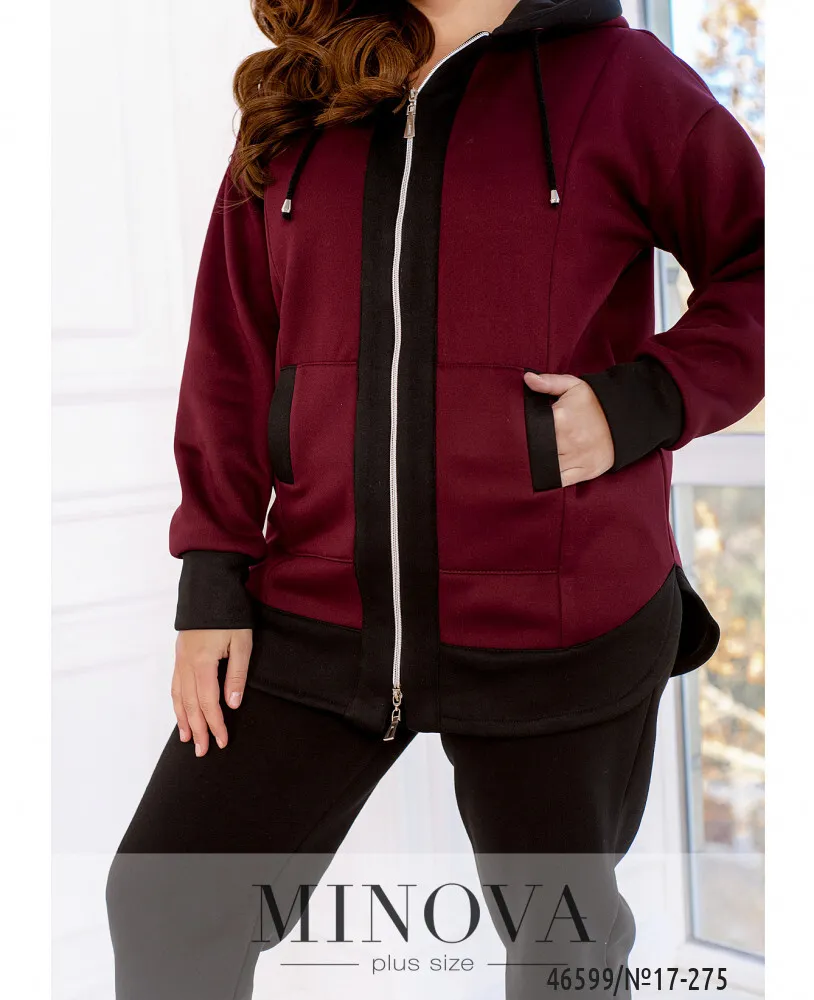 Костюм 17-275-Черный-марсала Minova