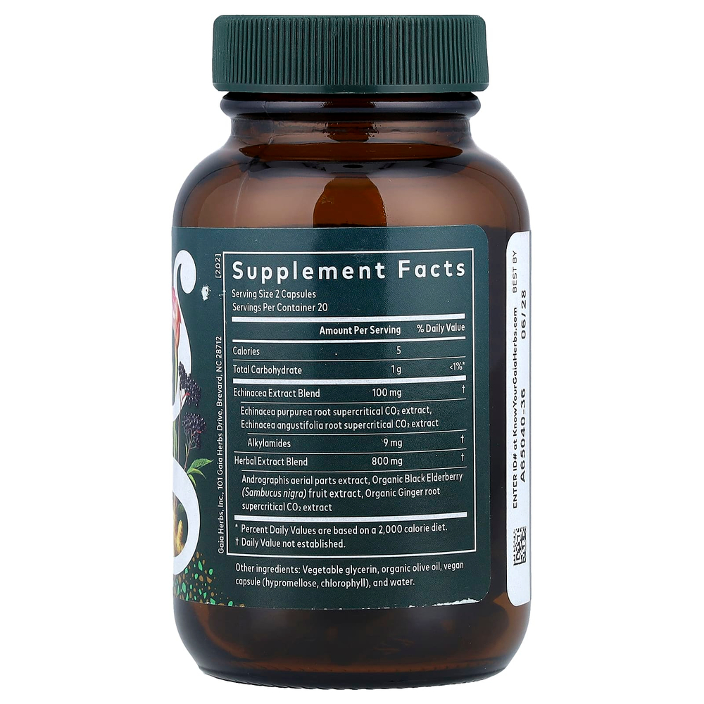 Gaia Herbs, Quick Defense®, 40 жидких капсул Phyto-Caps®