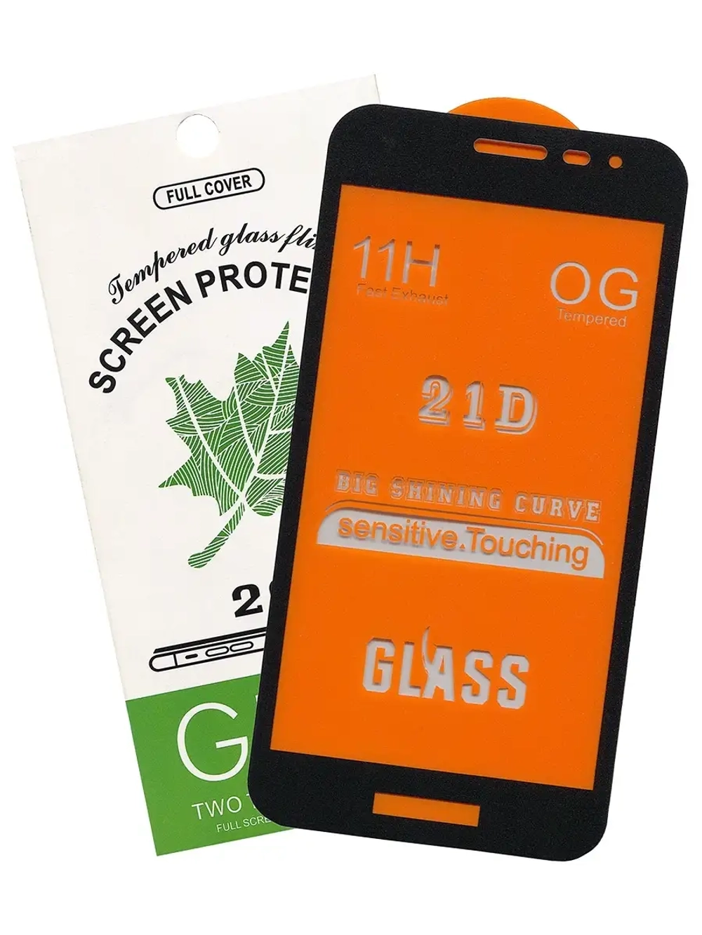 Защитное стекло Glass для Samsung Galaxy J2 CORE (2019) /21D полный клей, черная рамка