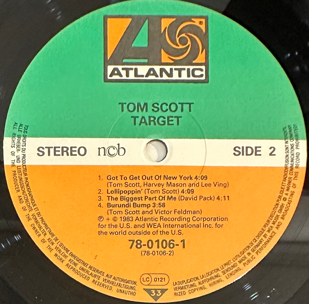 Tom Scott - Target (Скандинавия 1983г.)