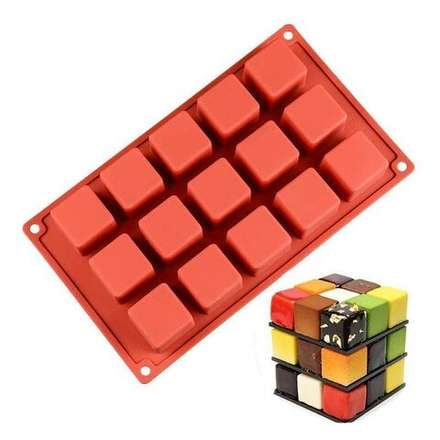 Форма силиконовая Куб 3,5*3,5 см, 15 ячеек