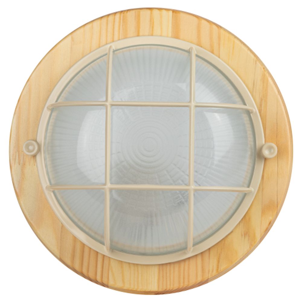 Светильник ЭРА НБО 03-60-012 Кантри дерево/стекло решетка IP54 E27 max 60Вт D220 круг сосна