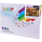 Алмазная мозаика на подрамнике с полным заполнением «МИР ЯРКИХ КРАСОК», поле с маками, 30*40см