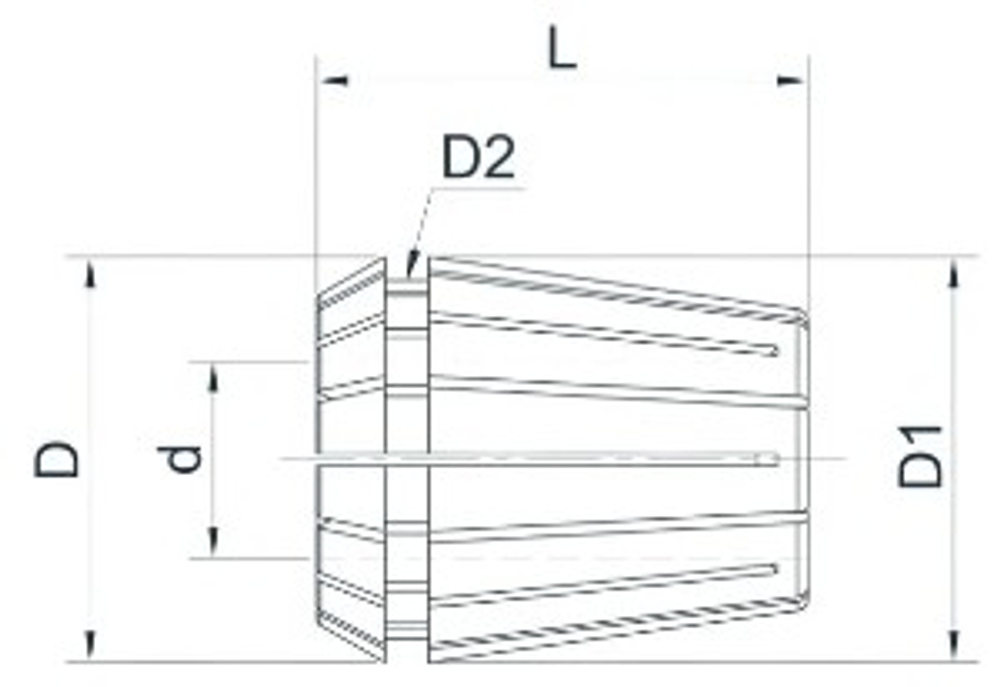 Набор цанг ER11 - 13шт (1, 1.5, 2, 2.5, 3, 3.5, 4, 4.5, 5, 5.5, 6, 6.5, 7) точность 0,010 мм