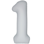 Шар фольгированный Цифра 1 101 см (Белый)