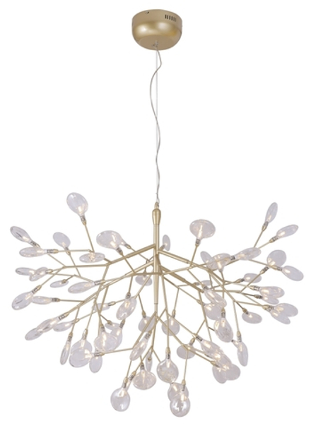 Светильник подвесной Crystal Lux EVITA SP63 GOLD/TRANSPARENT