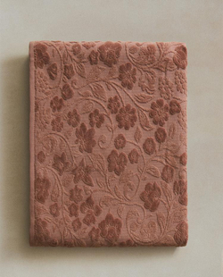 ZARA HOME БАННОЕ ПОЛОТЕНЦЕ С ЦВЕТОЧНЫМ УЗОРОМ, РОЗОВЫЙ