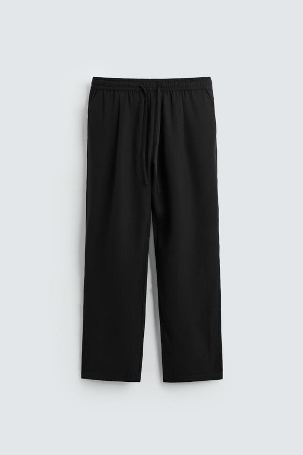 ZARA СТРУЯЩИЕСЯ БРЮКИ СВОБОДНОГО КРОЯ, ЧЕРНЫЙ