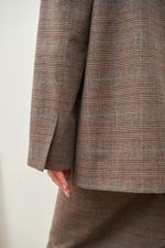 ПИДЖАК В КЛЕТКУ СЕРО-БЕЖЕВЫЙ|ОРАНЖЕВЫЙ