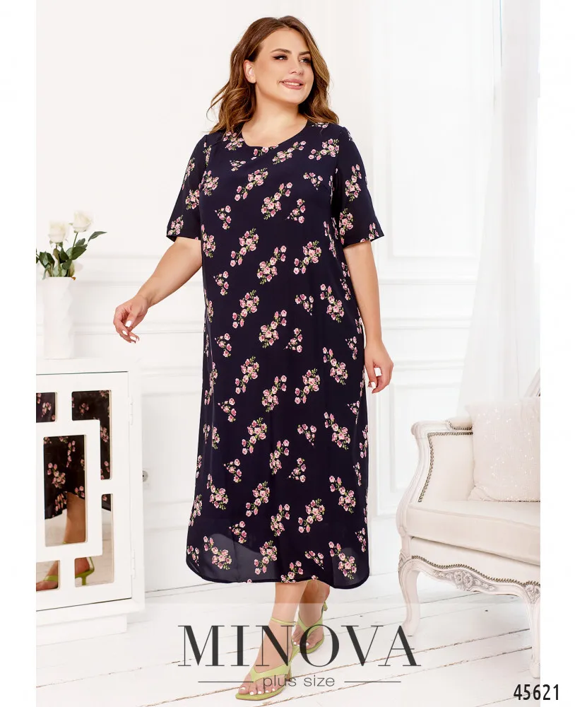 Платье 21-11-темно-синий Minova