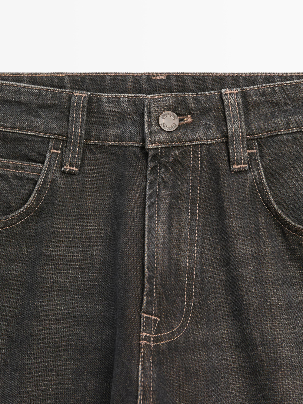 Massimo Dutti Джинсы зауженного кроя, угольный