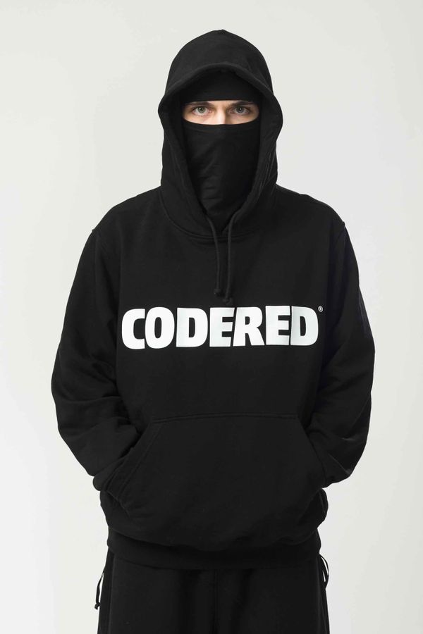 Худи Base Hoodie Wide Summer Logo R Черный/Белый принт CODERED - фото 4