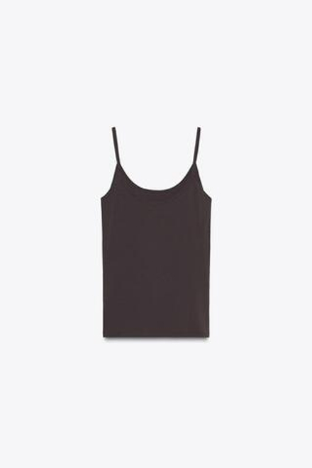 ZARA МАЙКА ИЗ ЛИОЦЕЛЛА, КОРИЧНЕВЫЙ