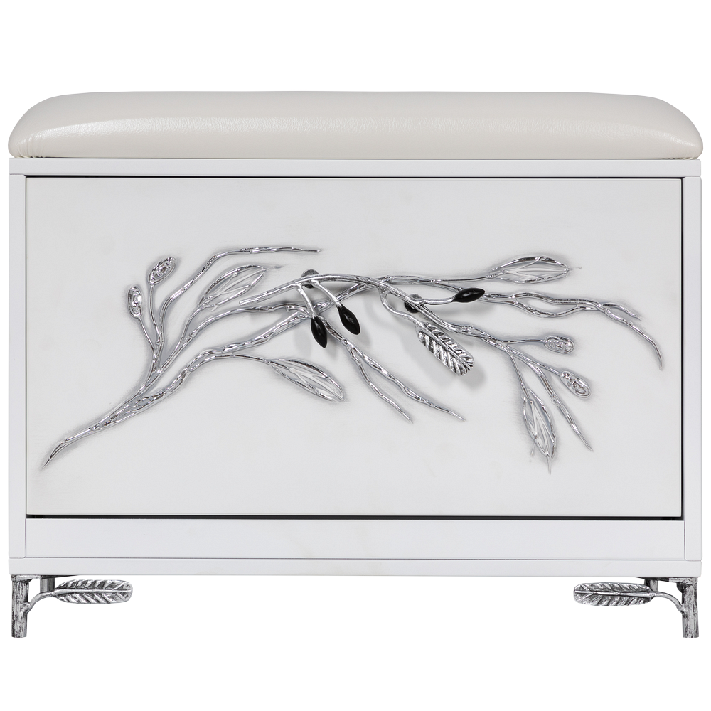 Банкетка Oliva Branch (Олива Бранч) Айс Античное серебро