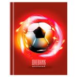 Дневник 1-4 класс 48 л., твердый, ЮНЛАНДИЯ, глянцевая ламинация, с подсказом, "Футбол", 106595