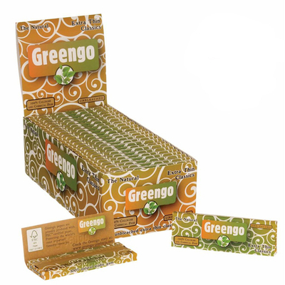 Бумага для сигарет блок "Greengo" Regular Extra Thin Unbleached Short 50л*50шт