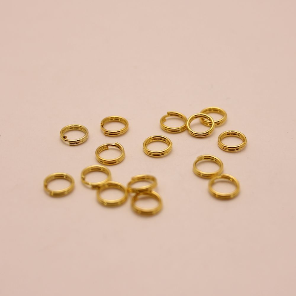 Кольцо пружинка 0,5*6мм, цвет: золото (1уп = 100шт)
