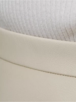 Юбка кожаная миди трапеция