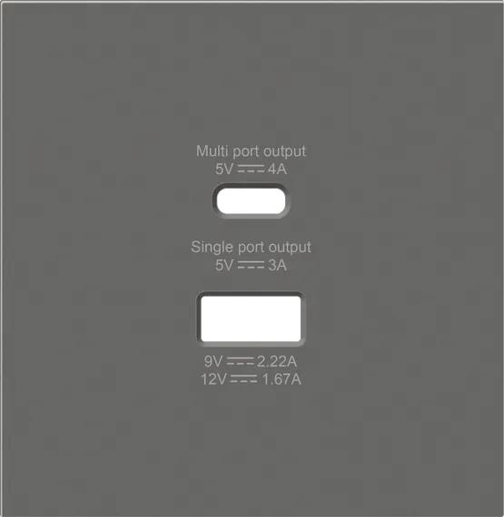 Donel R98 матовый шоколад накладка для розеток USB A+C, серия DA