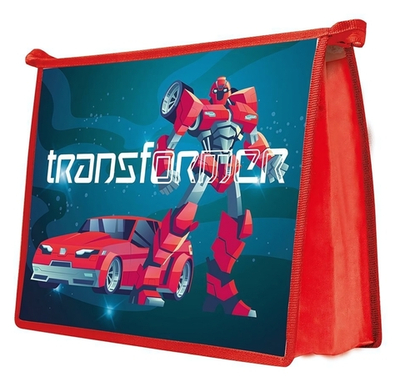 Папка д/тетрадей А5 молния сверху, пластик. "Трансформер 2023" (Пчелка)