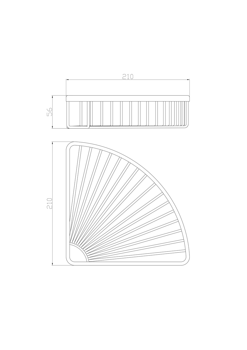 Полка для ванной угловая WONZON & WOGHAND, Хром (WW-4118)