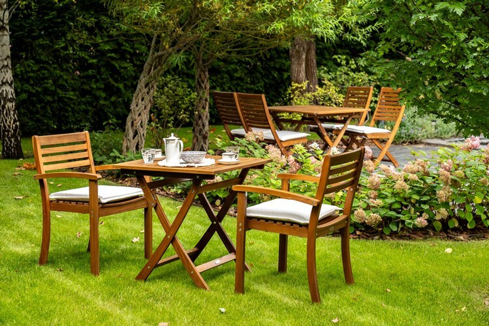 Кофейный комплект из акации КАРО с высоким столом