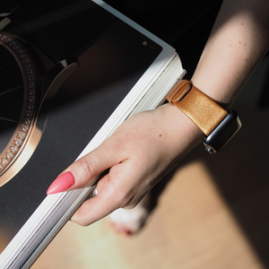 Ремешок для Apple Watch 40/41/42 mm из кожи теленка, медного цвета