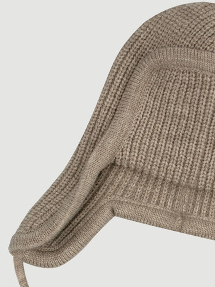 Шапка-ушанка Mjölk Бежевый меланж