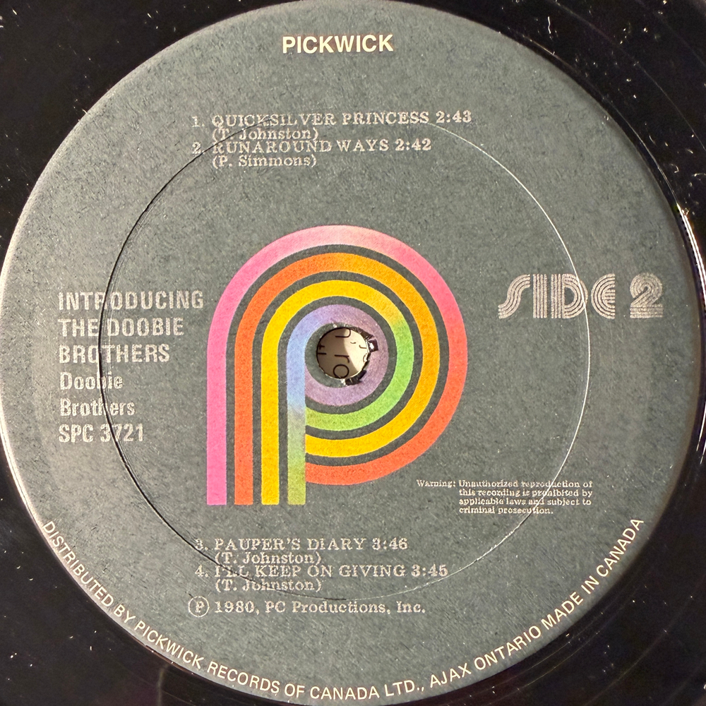 The Doobie Brothers ‎– Introducing The Doobie Brothers (Канада 1980г.)Т
