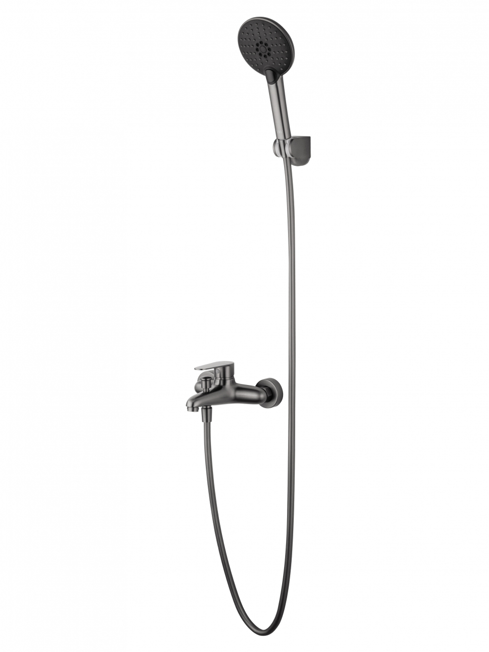 Смеситель для ванны с душем WONZON & WOGHAND ALFA, Темный графит (WW-AE3204-BGG)