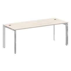 Onix Direct Lux Стол руководителя П-обр. м/к M-O.MP-SRR-6.8 Денвер Светлый/Нержавеющая Сталь/Хром 19