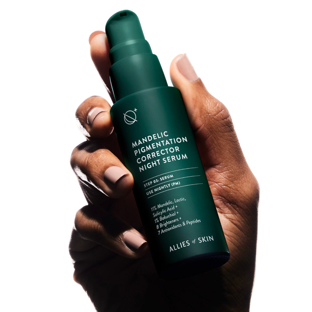 ДЕФЕКТ УПАКОВКИ: ALLIES OF SKIN Mandelic Pigmentation Corrector Night Serum Обновляющая ночная сыворотка с миндальной кислотой против пигментации, 30 мл