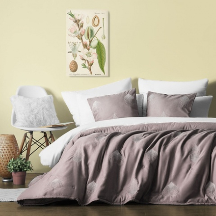 Стеганое покрывало с вышивкой ЭЛЛИ (арт. BL02-297-04) - пудра