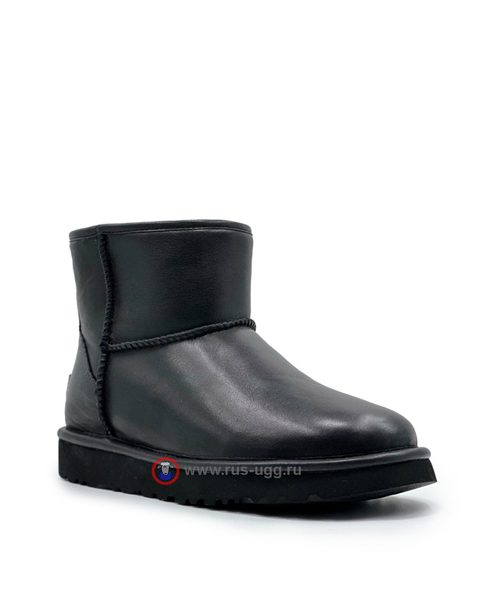MINI ZIP LEATHER Black