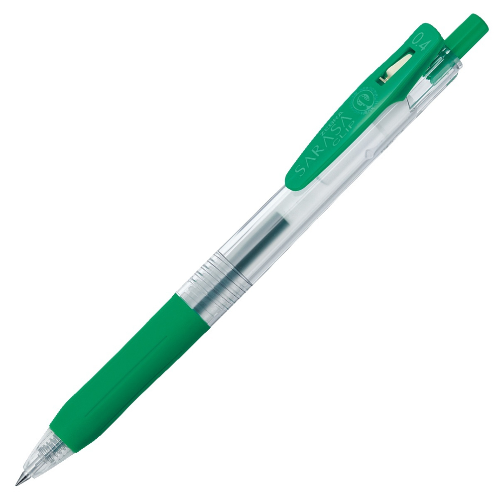 Ручка гелевая Zebra Sarasa Clip 0.4 Green