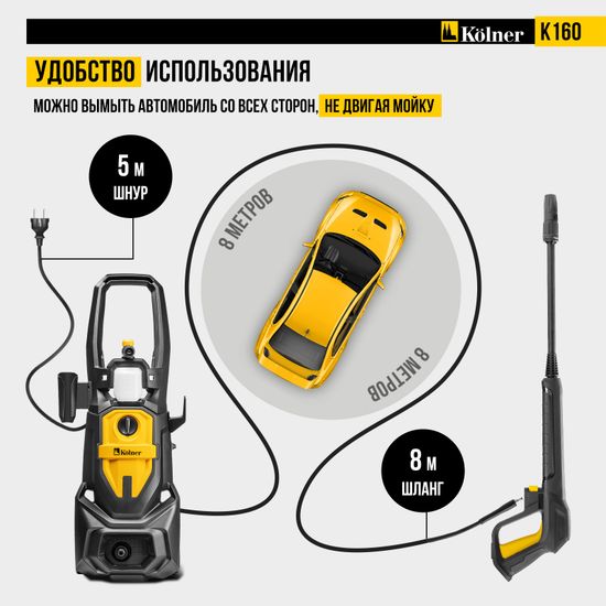 Мойка высокого давления KOLNER K160