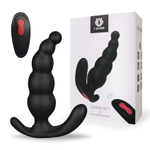 Черный анальный вибромассажер Dipper-RCT - 14,8 см. (Цвет: черный)