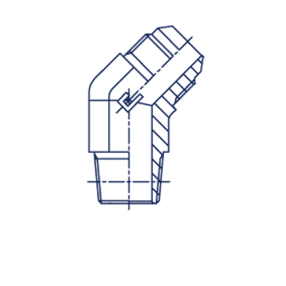 Штуцер FC45 JIC 7/8" NPT3/4"