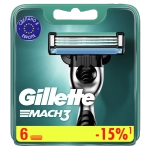 Кассеты для бритья "Gillette MACH-3" (6шт)