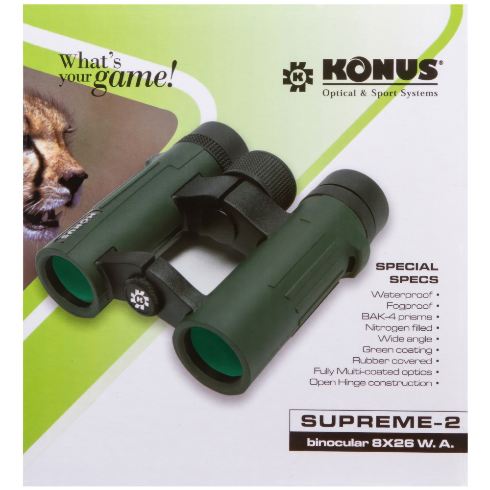 Бинокль Konus Supreme-2 8x26 WA— поставляется в подарочной коробке