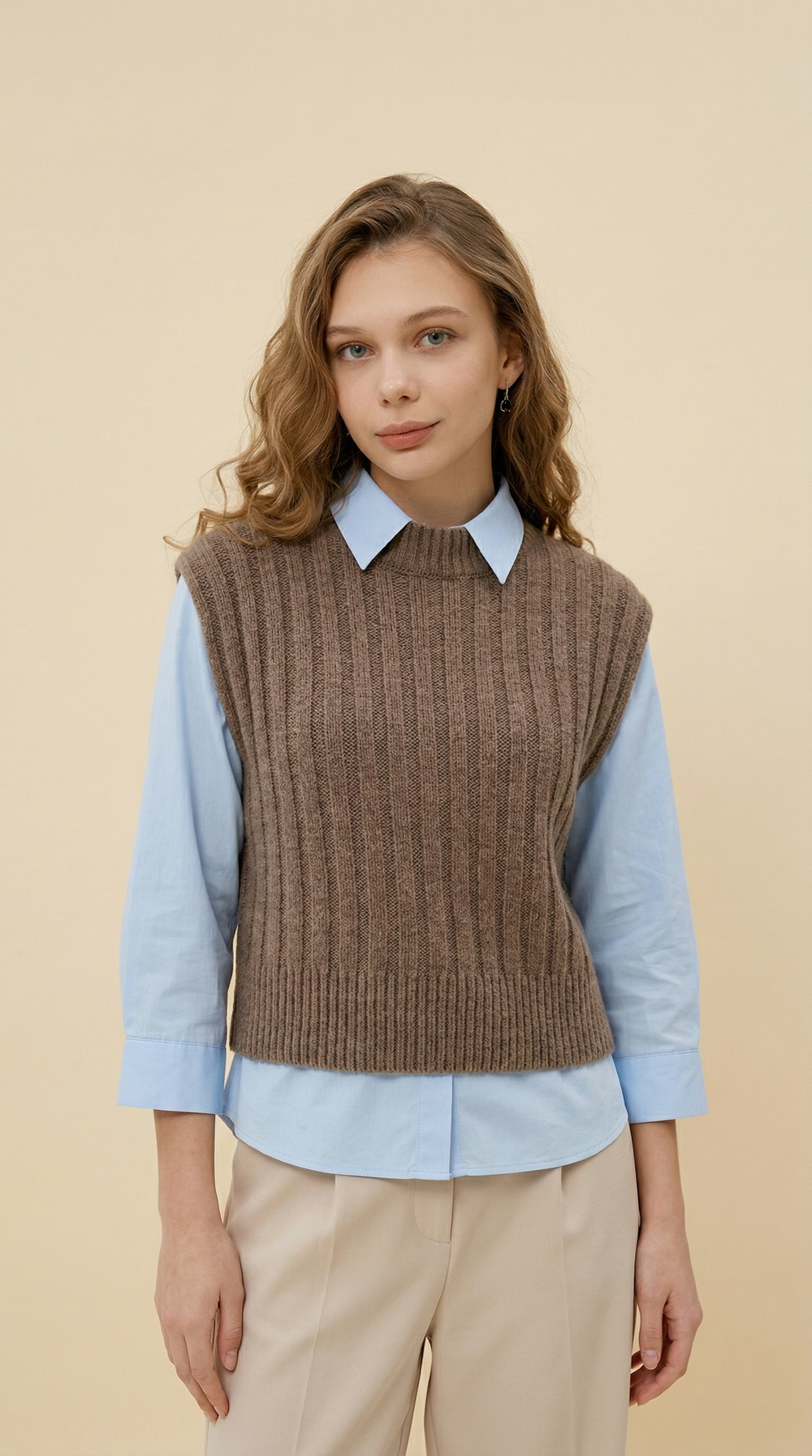 Жилет НК816-29 т. бежевый