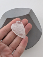 Подвеска сердце горный хрусталь, 40*25мм